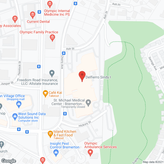 Harrison Hospital-Emrgncy Rm in google map