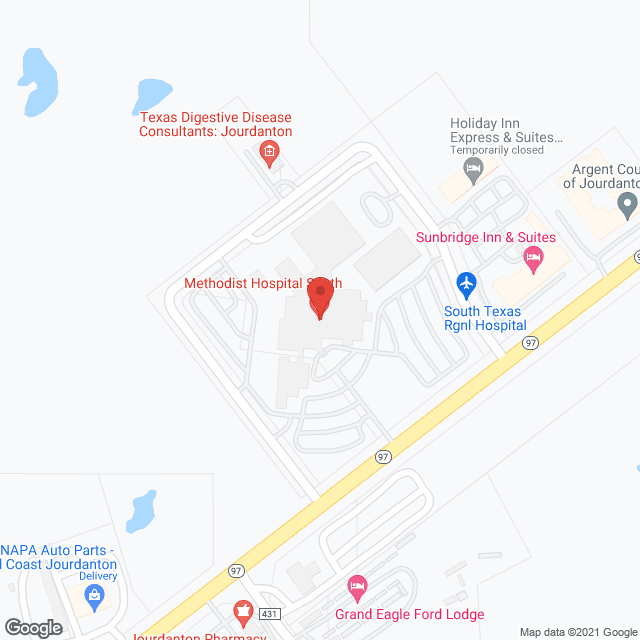 South Texas Regional Med Ctr in google map