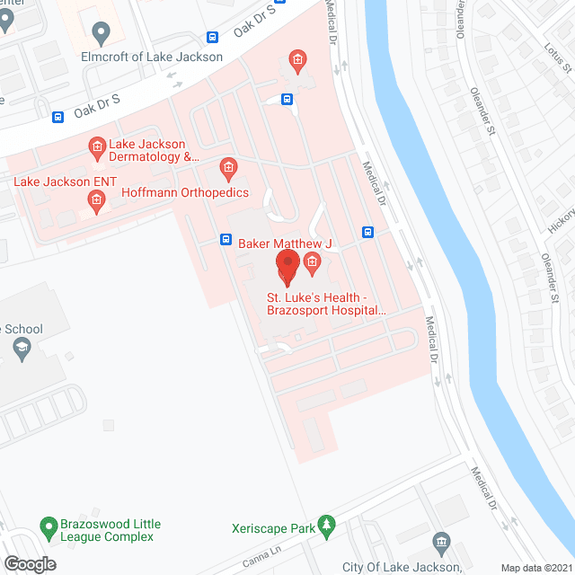 Brazosport Memorial Hospital in google map