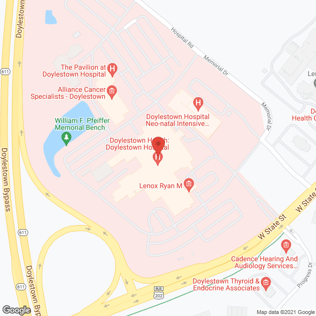 Doylestown Hospital in google map