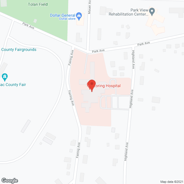 Loring Hospital in google map