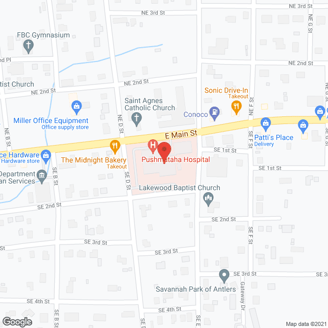 Pushmataha Hospital in google map