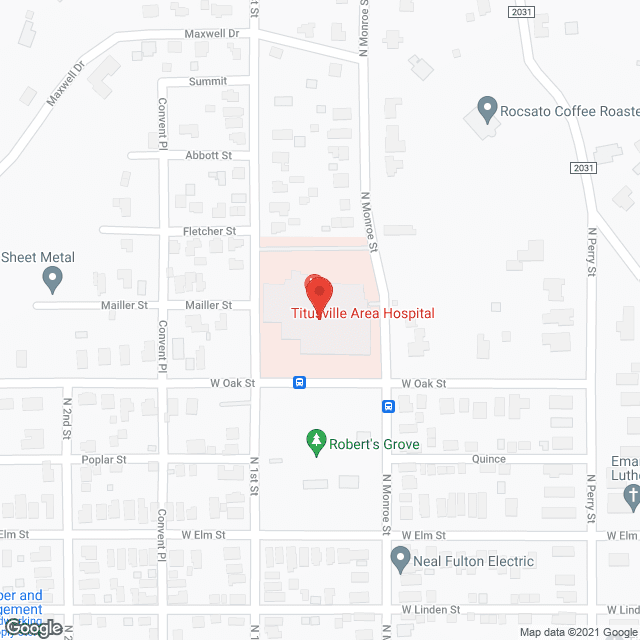 Titusville Area Hospital in google map