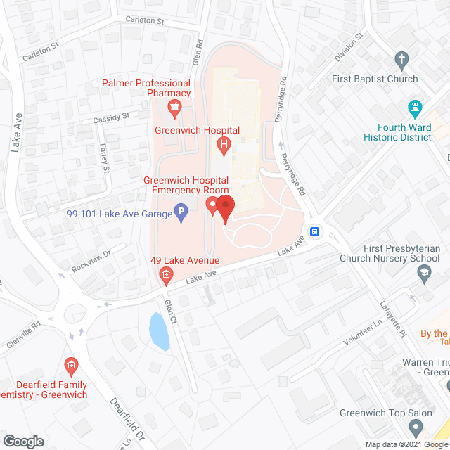 Greenwich Hospital in google map