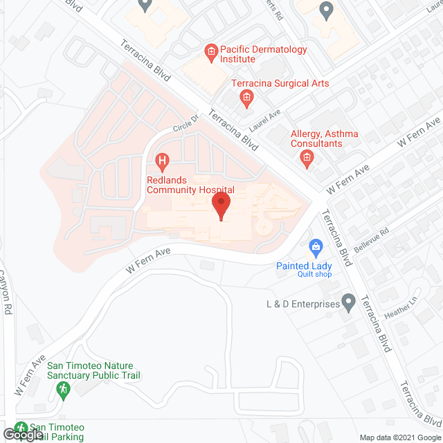 Redlands Community Hospital in google map