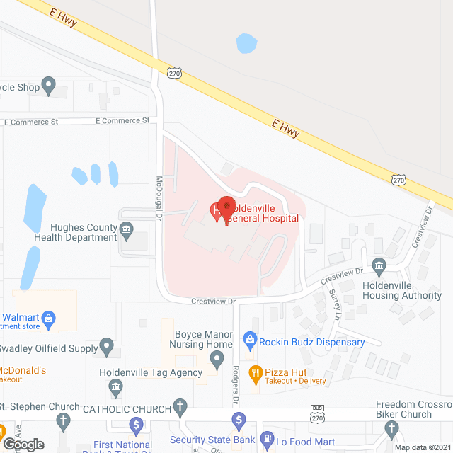 Holdenville General Hospital in google map