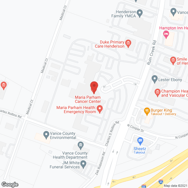Maria Parham Hospital in google map