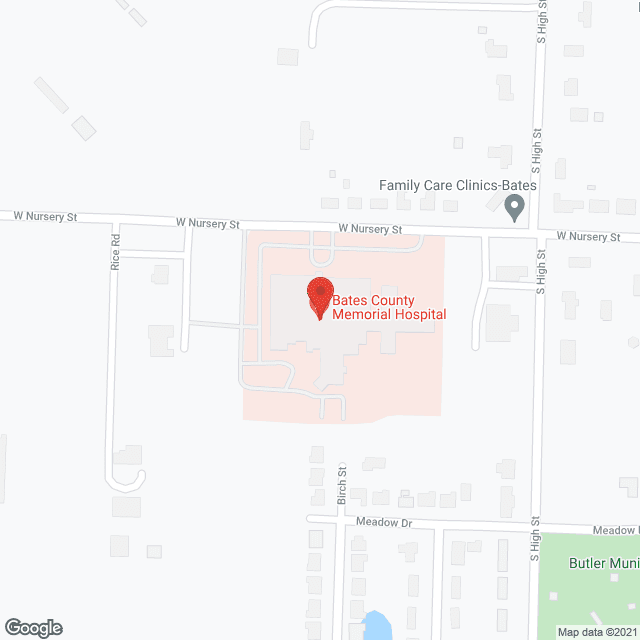 Bates Co Memorial Hospital in google map