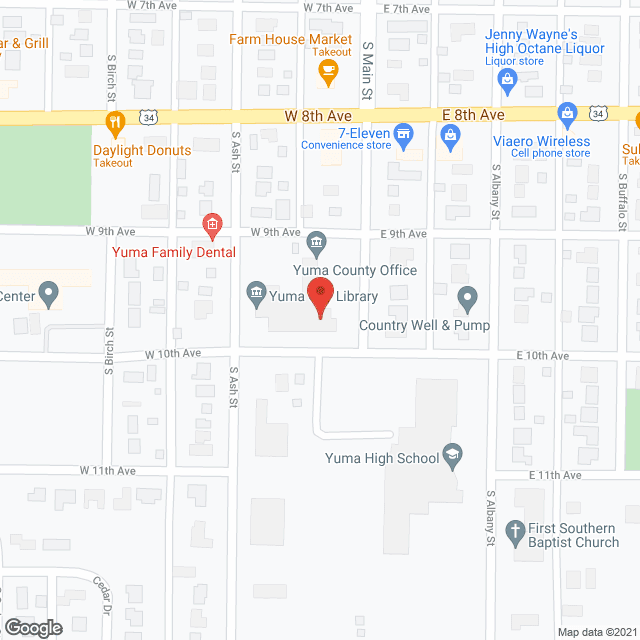 Yuma District Hospital in google map