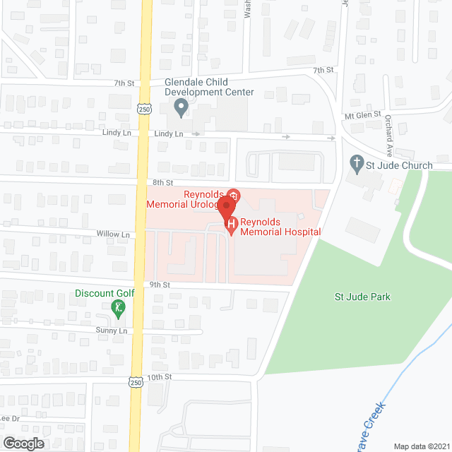 Reynolds Memorial Hospital in google map