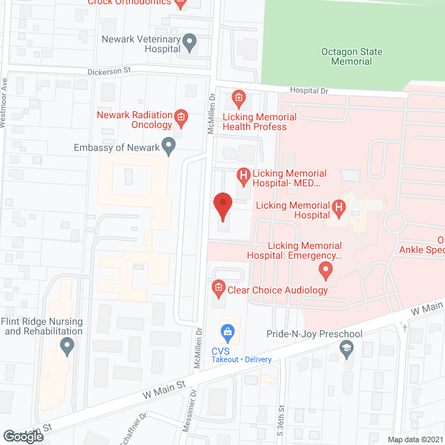 Newark Healthcare Centre in google map