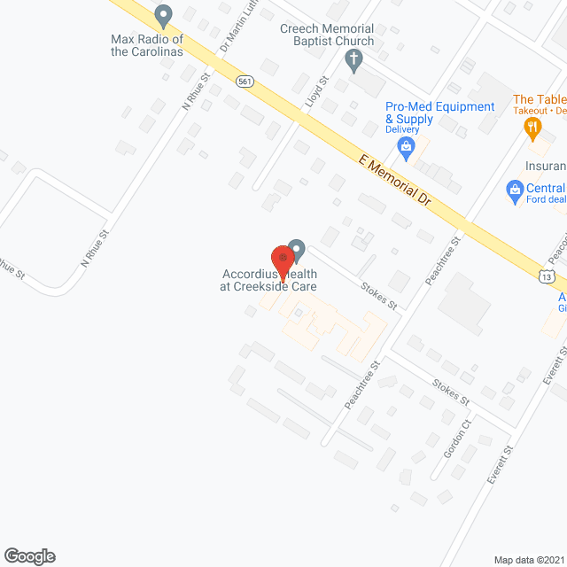 Ahoskie Health and Rehab in google map