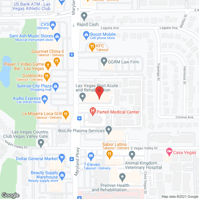 Las Vegas Healthcare and Rehabilitation Center in google map