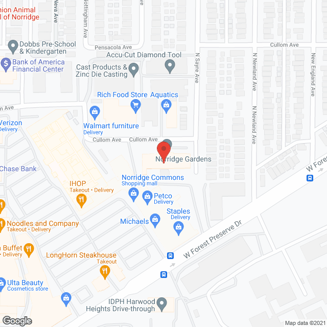 Norridge Gardens in google map