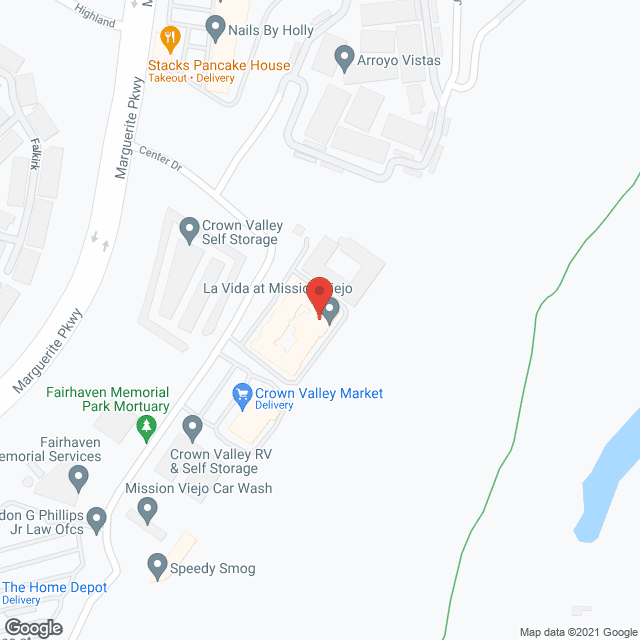 Ivy Park at Mission Viejo in google map