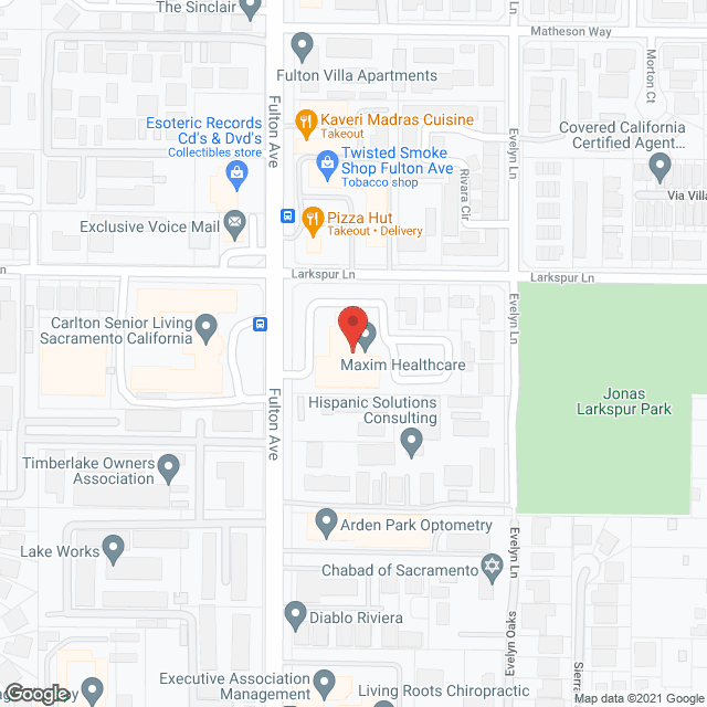 Maxim of Sacramento - Companion Services in google map