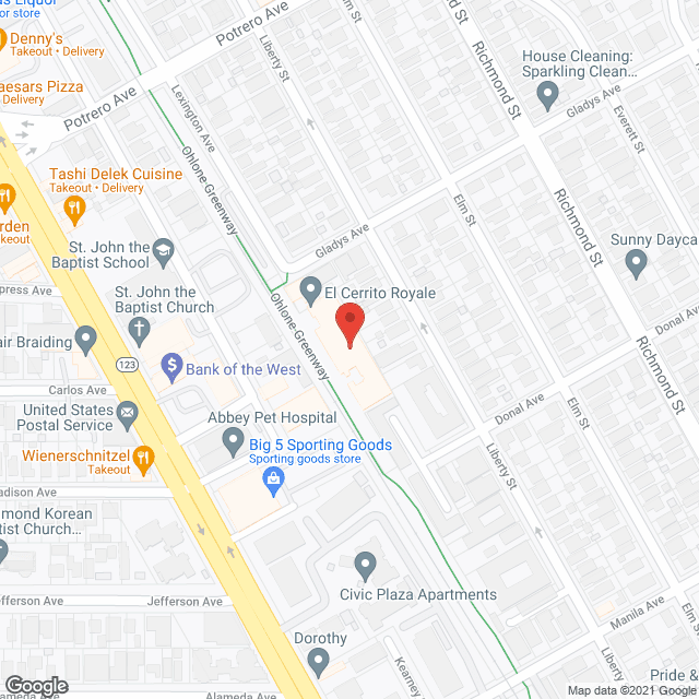 El Cerrito Royale in google map