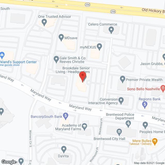 Brookdale Senior Living in google map