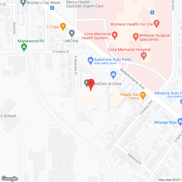 Golden Living Center Lima in google map