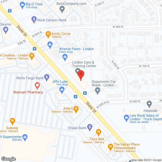 Lindon Care & Training Ctr in google map
