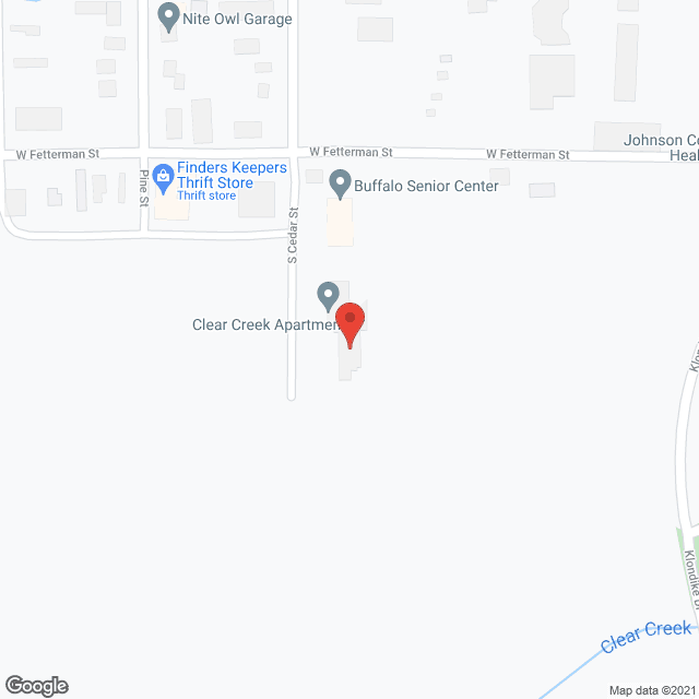 Clear Creek Apartments in google map