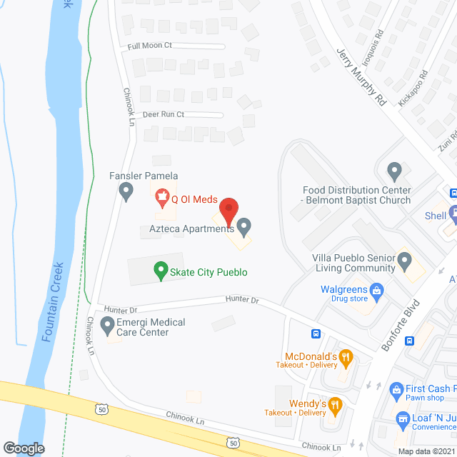 Azteca Apartments in google map