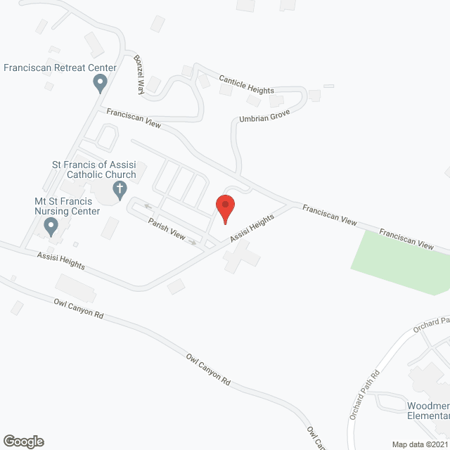 Mount St. Francis Nursing Ctr in google map