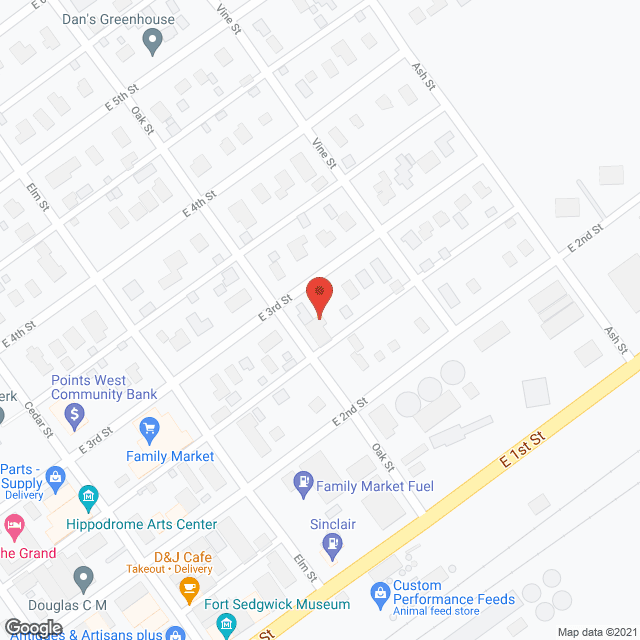 Oak Street Home in google map