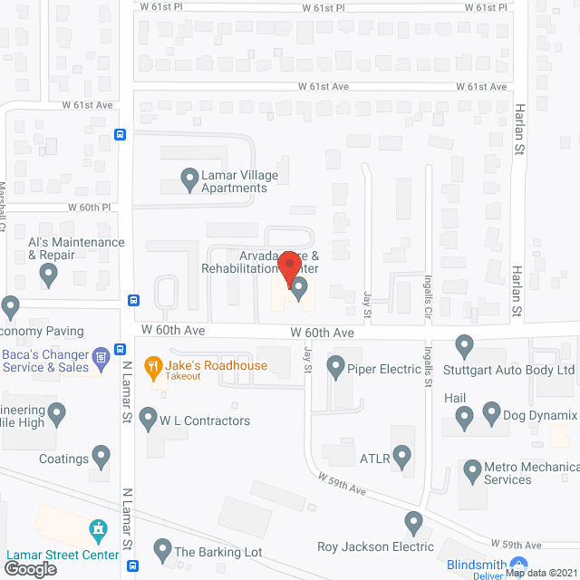Arvada Care & Rehabilitation Center in google map