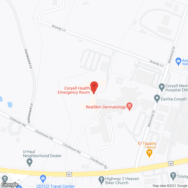 Coryell Memorial Hospital in google map