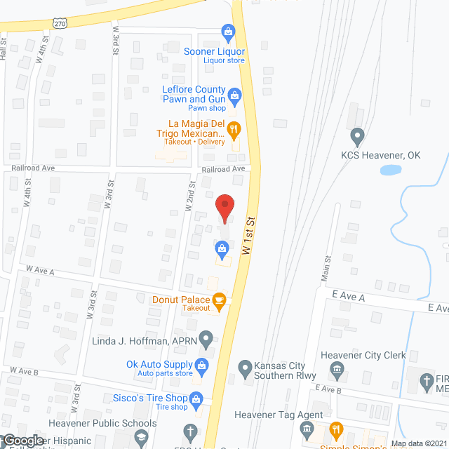 Heavener Nursing Home in google map