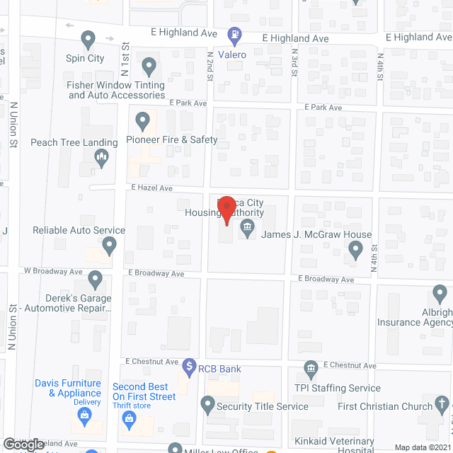 Ponca City Housing Authority in google map