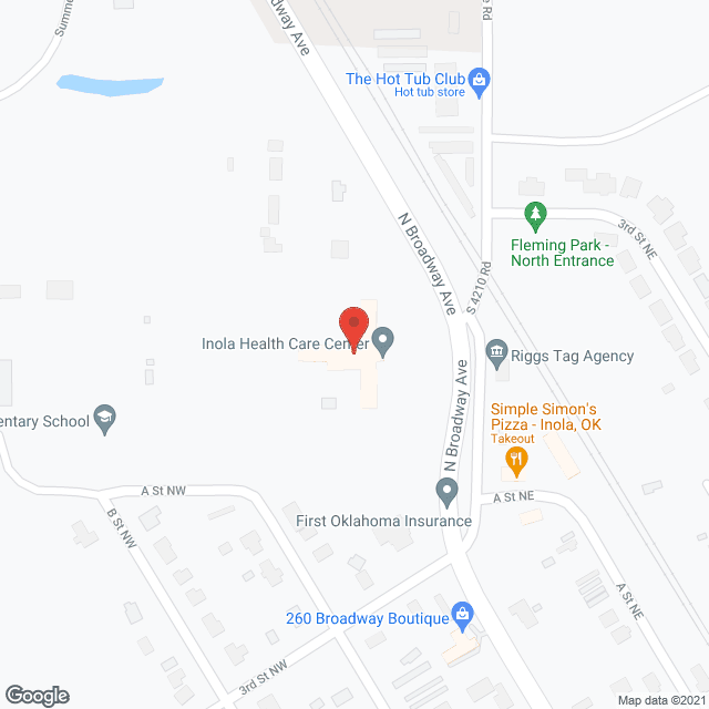 Inola Health Care Center in google map