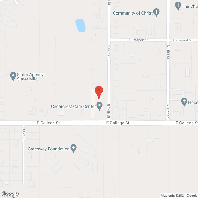 Cedarcrest Care Center in google map