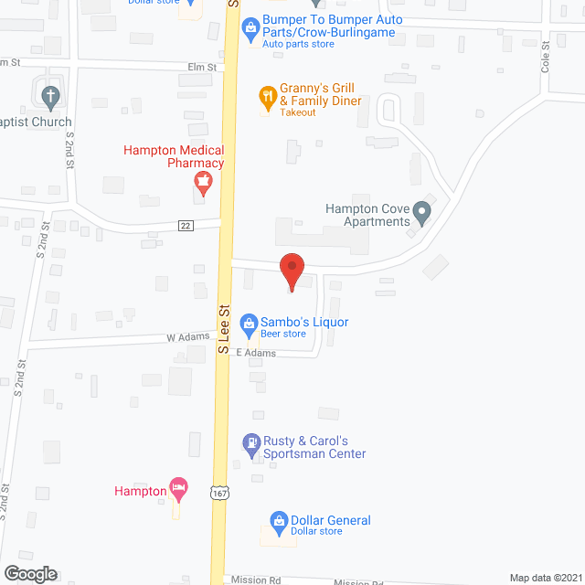 Hampton Nursing Ctr in google map