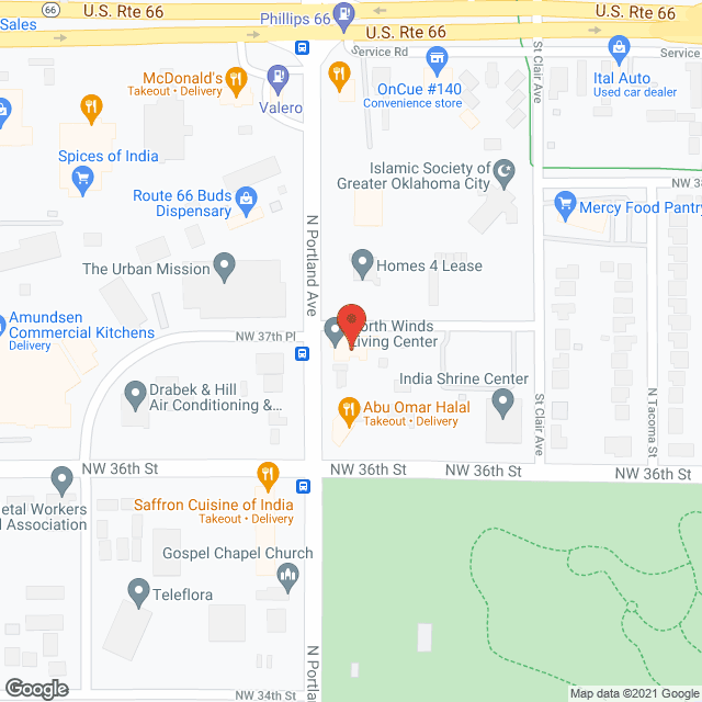 North Winds Living Ctr in google map