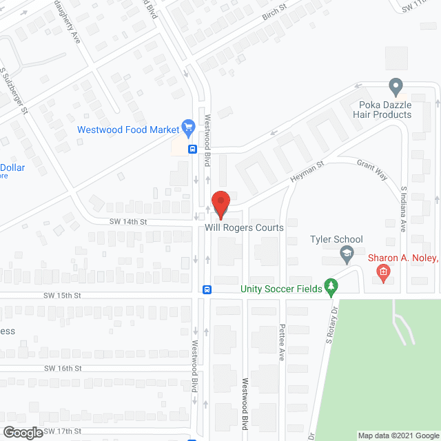 Will Rogers Courts in google map