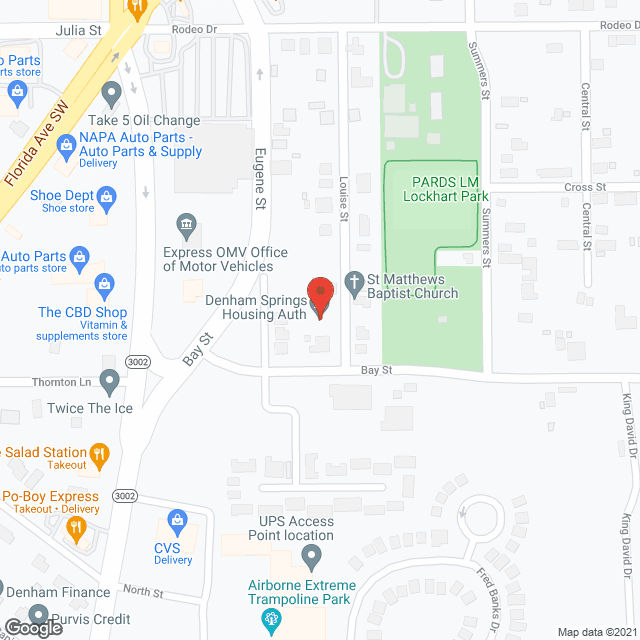 Denham Springs Housing Auth in google map