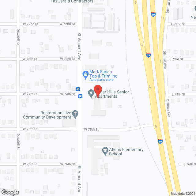Cedar Hill Inc in google map