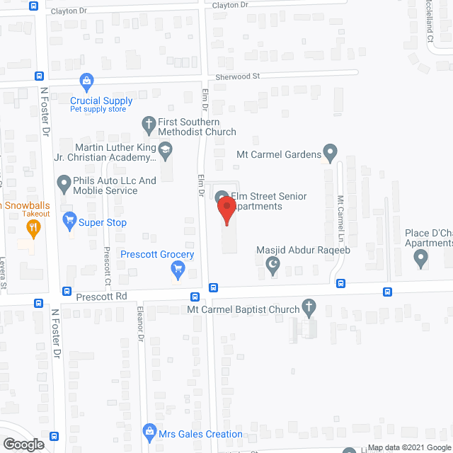 Elm Street Apartments in google map