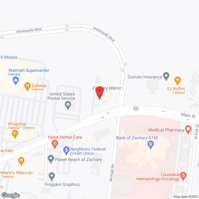 Zachary Manor in google map