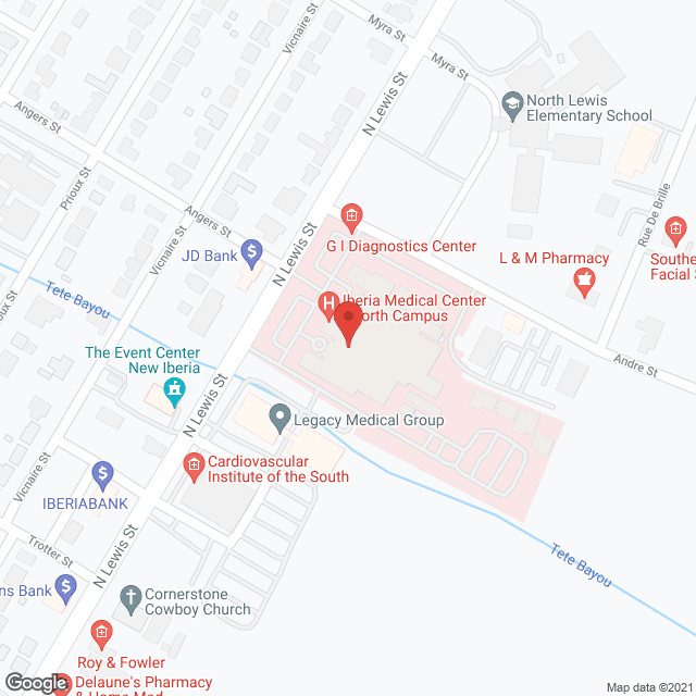 Dauterive Hosp Skilled Nursing in google map