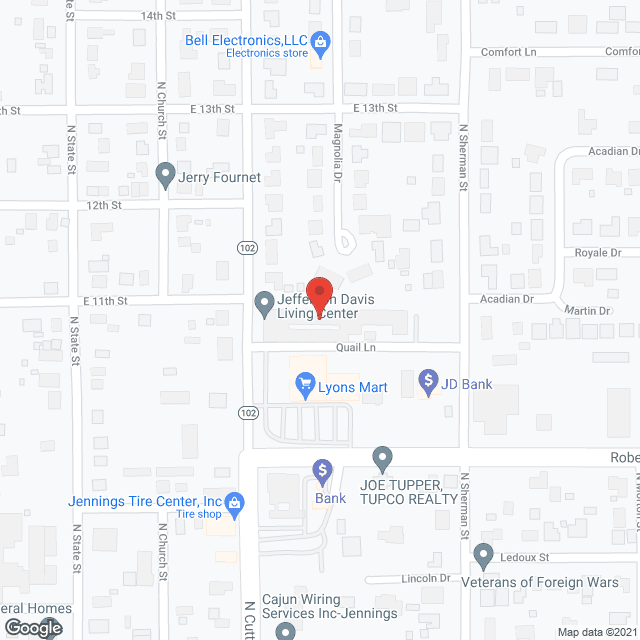 Jefferson Davis Nursing Home in google map