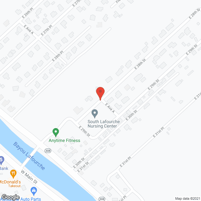 South Lafourche Nursing Ctr in google map