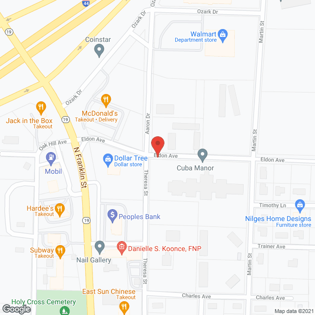 Cuba Manor Inc in google map