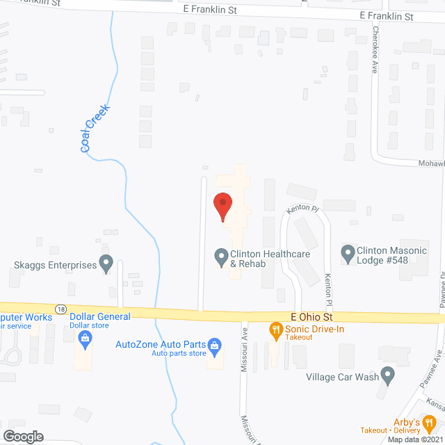 Clinton Healthcare & Rehab in google map