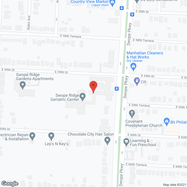 Swope Ridge Geriatric Ctr in google map