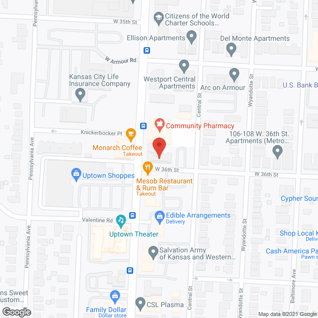 Hyde Park Apartments in google map