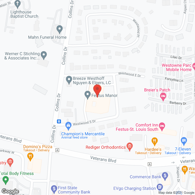 Festus Manor Care Center in google map