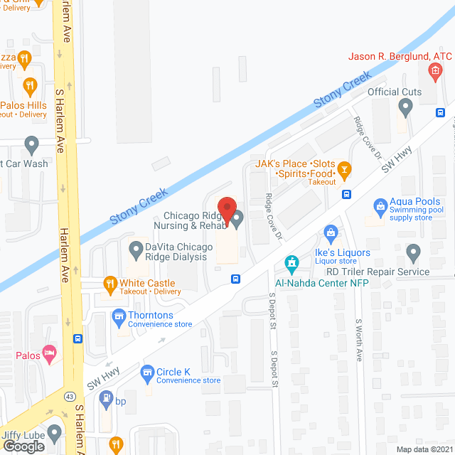 Chicago Ridge Rehab in google map